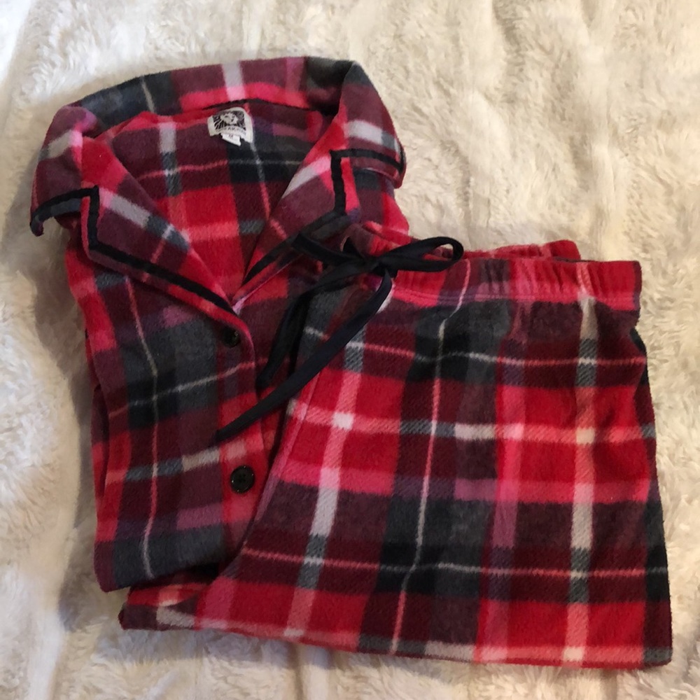 Fuzzy Plaid Pajama Set